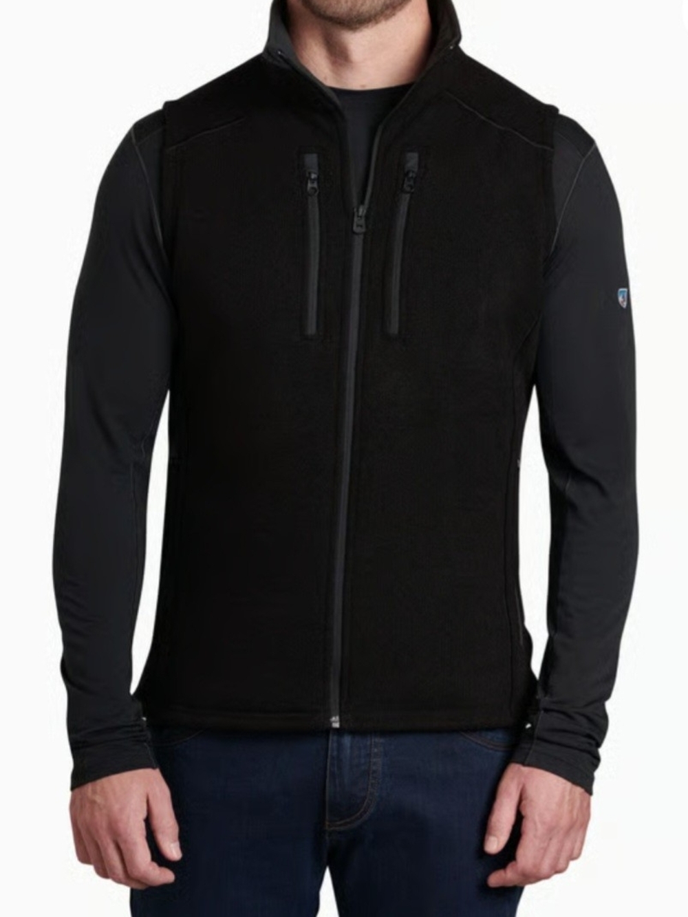 Kuhl Interceptr Mens XL Black Full-Zip Vest High Quality Tech Fabrics